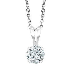 Solitaire Genuine Necklace Diamond Gold Pendant