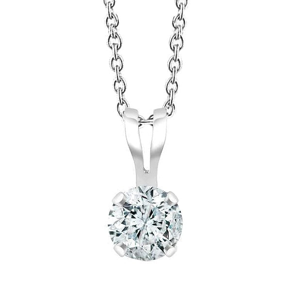 Solitaire Genuine Necklace Diamond Gold Pendant - Pendant-harrychadent.ca