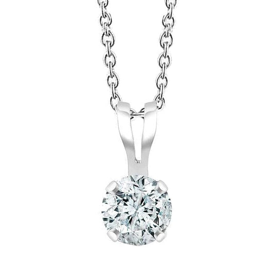 Solitaire Genuine Necklace Diamond Gold Pendant - Pendant-harrychadent.ca