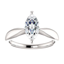 Solitaire Marquise Real Diamond Ring 2.50 Carats