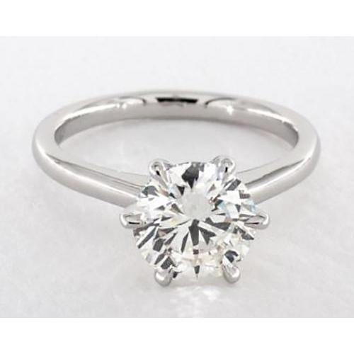 Solitaire Natural Diamond Engagement Ring 2 Carats