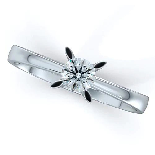 Solitaire Natural Diamond Ring 1 Carat Jewelry