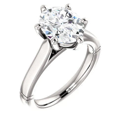 Solitaire Natural Diamond Ring 3.50 Carats Jewelry New