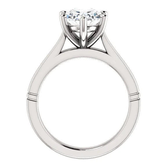 Solitaire Natural Diamond Ring 3.50 Carats Jewelry 
