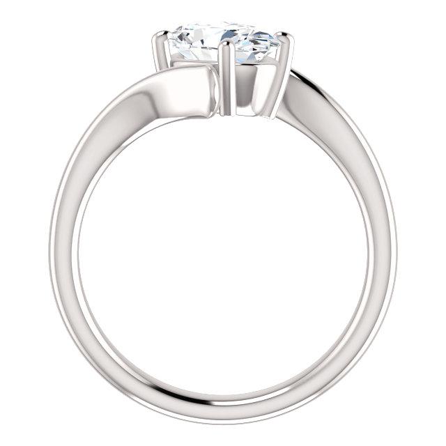 Solitaire Oval Genuine Diamond Engagement Ring 1.25 Carats