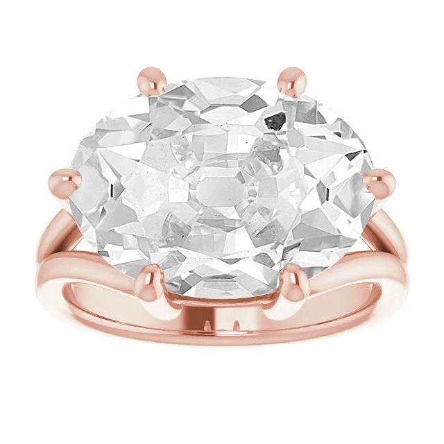 Solitaire Ring 14 Karat Rose Gold with Diamond – main view