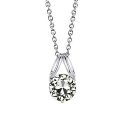 1 ct Diamond Pendant Necklace in 14 Karat White Gold