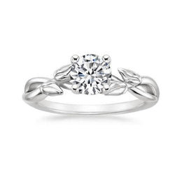 Solitaire Real Brilliant Cut 1.60 Ct Diamond Engagement Ring White Gold 14K