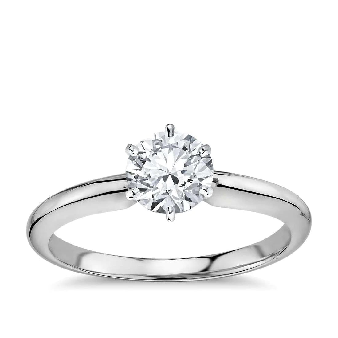 Solitaire Real Diamond Engagement Engagement Ring 1.25 Carats