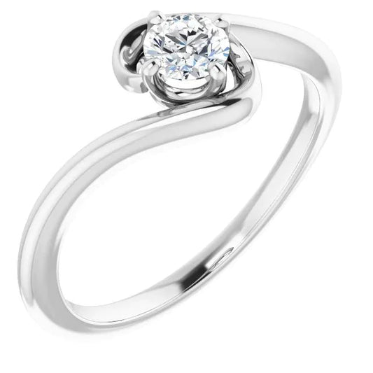 Solitaire Real Diamond Engagement Ring 0.50 Carats Jewelry New