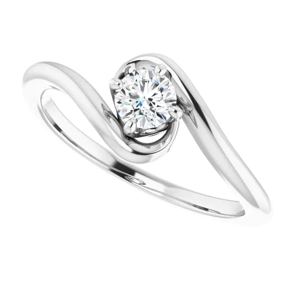 Solitaire Real Diamond Engagement Ring 0.50 Carats Jewelry New