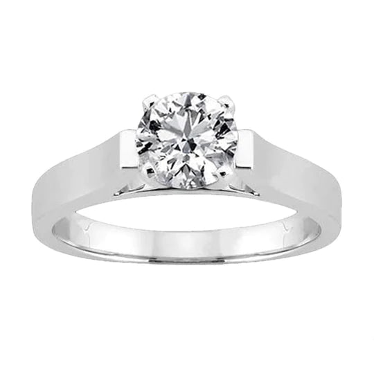 Solitaire Real Diamond Jewelry Ring 2.51 Cts White Gold 14K