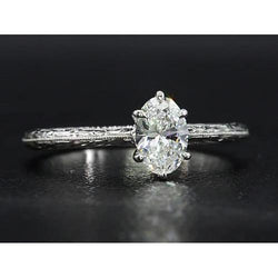 Solitaire Real Natural Earth Mined Diamond Ring 1.50 Carats Vintage Style Jewelry