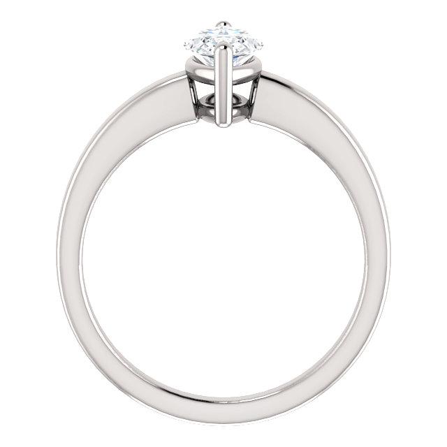 Solitaire Real Diamond Ring Marquise Cut 2.50 Carats White Gold