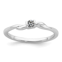 Solitaire Ring Old Mine Cut Real Natural Earth Mined Diamond Twisted Style Bar Set 0.50 Carats