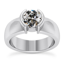 Luxury Fine Diamond Solitaire Engagement Ring – 2 ct 14K White