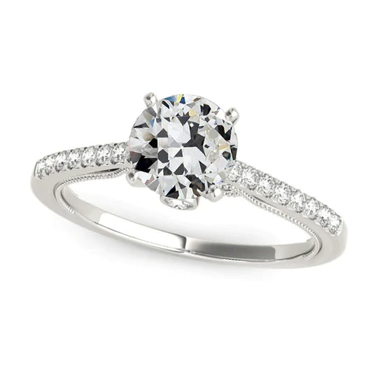 Solitaire Ring With Accents Old Miner Real Diamond 4 Prong Set 3 Carats