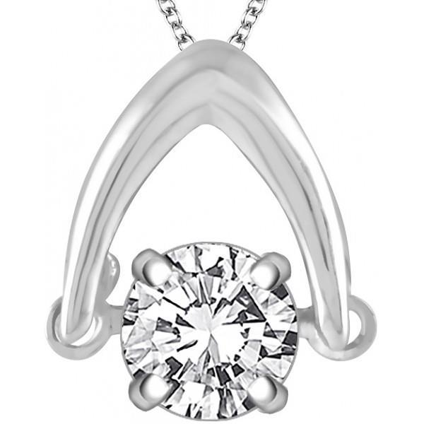 Solitaire Round Brilliant Cut 2.75 Ct Genuine Diamond Pendant Necklace