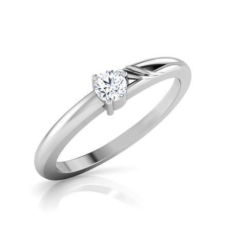 Solitaire Round Cut 1.10 Carats Natural Diamond Engagement Ring