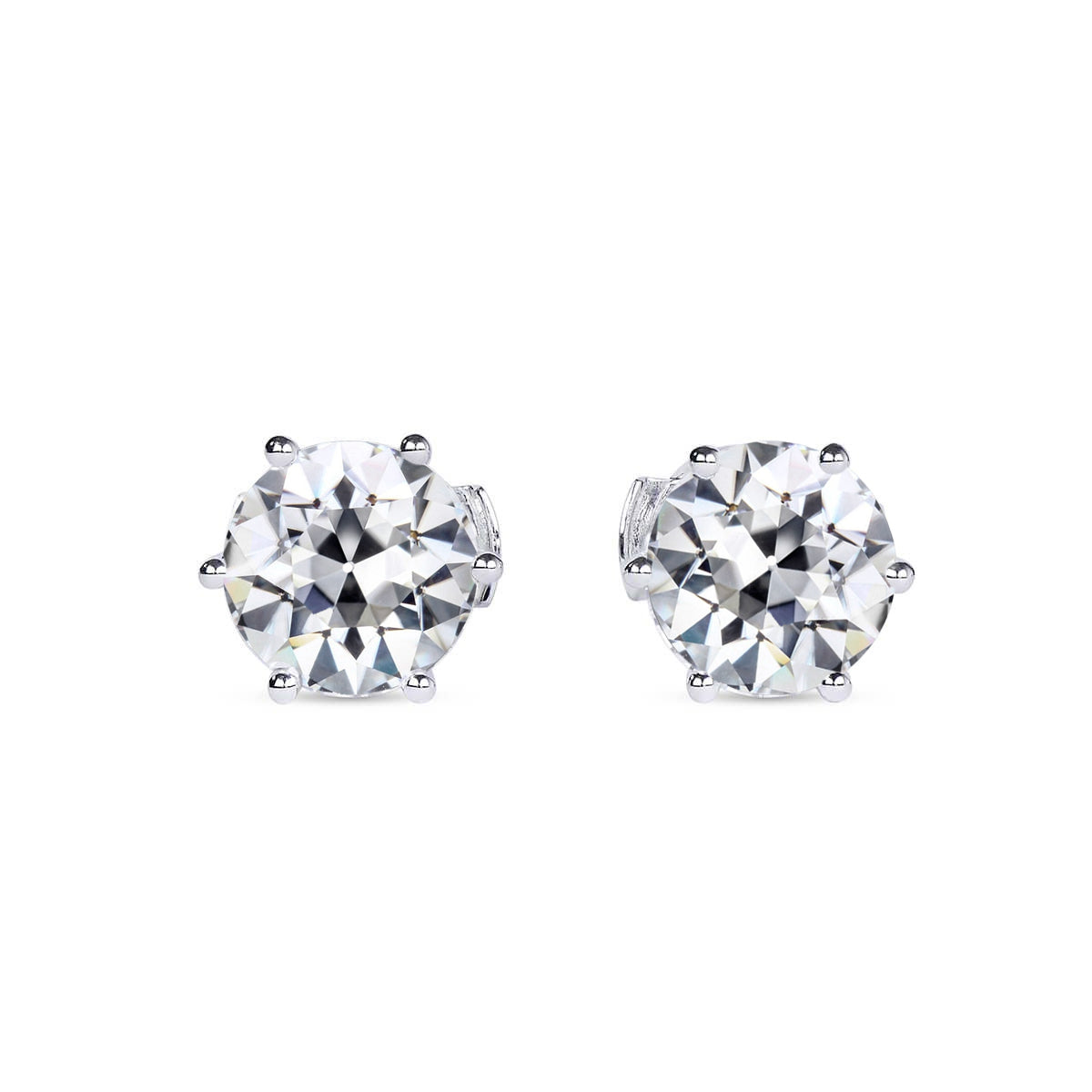 Drop Earrings 14 Karat White Gold with Brilliant Diamond – main view