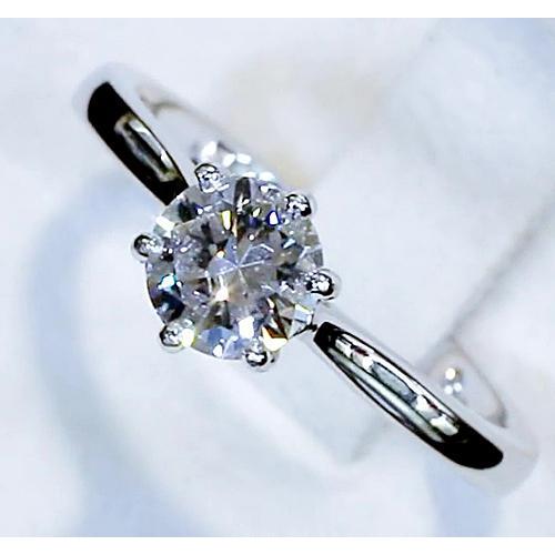  Round Real Diamond 1 Carats Classic Ladies Ring Jewelry