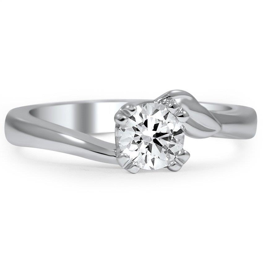 Solitaire Sparkling 1.01 Carats Round Cut Real Diamond Engagement Ring