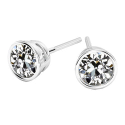 Elegant Earrings with Antique Cushion Fine Diamond – 2 ct