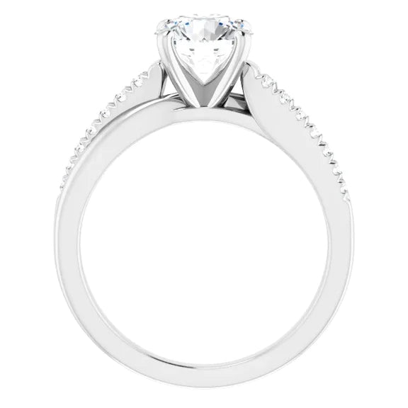  2.20 Carats Real Diamonds Ring  White Gold 14K