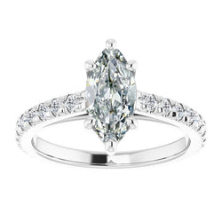 Brilliant Diamond Solitaire Ring with Accents – Antique Cushion