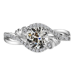 Handcrafted Diamond Solitaire Ring with Accents 3 ct from