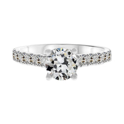 Luxury Accent Solitaire Ring with Antique Cushion Fine Diamond