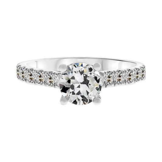Authentic Fine Diamond Accent Solitaire Ring – main view
