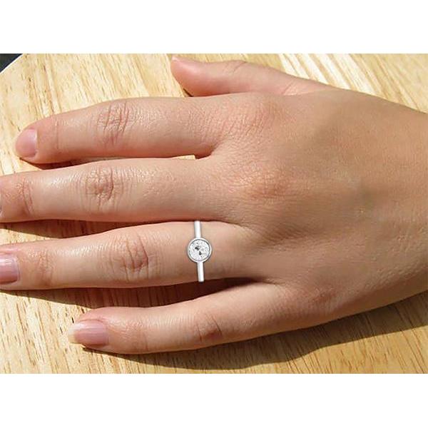 Solitaire Ring Bezel Set Round Old Miner Natural Earth Mined Diamond 1 Carat White Gold