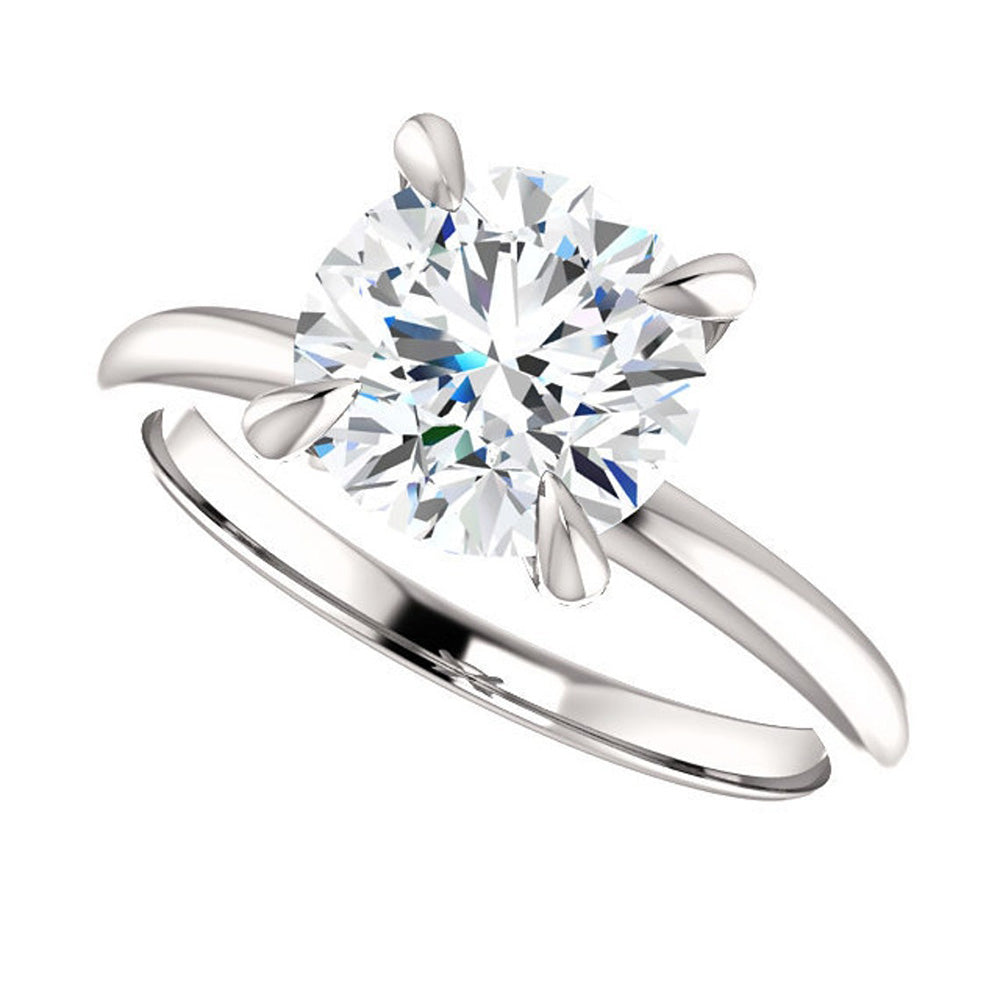 Solitaire Ring Round Old Mine Cut Natural Real Diamond ( Not Lab Grown ) Women’s Jewelry 4.50 Carats