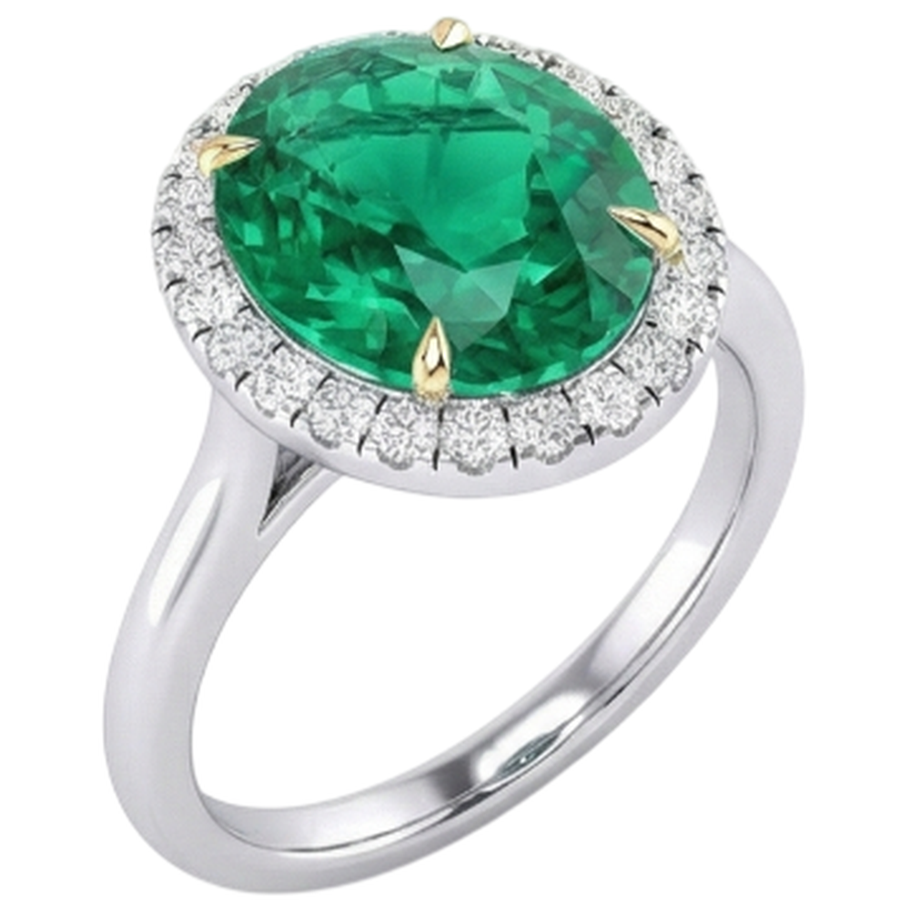 Luxury Colored Stone Ring 3.50 ct – side view