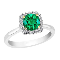 GIA-Certified Gemstone Ring – Colombian Emerald 2 ct 14 Karat