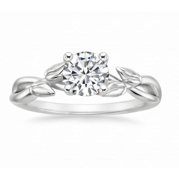 natural round diamond 2.50ct ring side angle