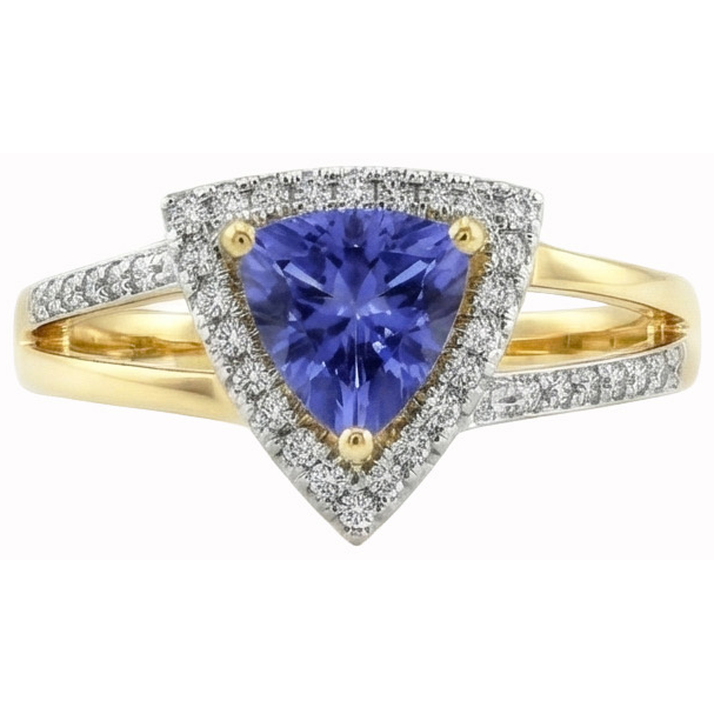 Sparkling Sri Lanka Blue Sapphire Natural Earth Mined Diamond ( Not Lab Grown ) s 1.51 Ct Ring
