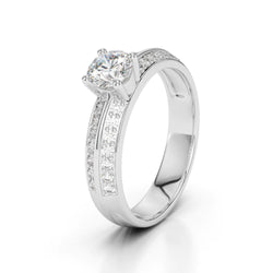 Sparkling 2.10 Ct Real Natural Earth Mined Diamonds Wedding Ring Prong Set White Gold 14K