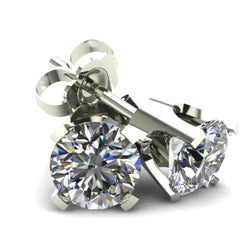 Handcrafted Brilliant Diamond Stud Earrings 3 ct by HarryChadEnt