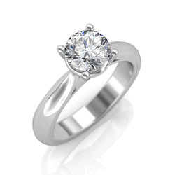 Sparkling Brilliant Cut Real 1.51 Carat Natural Earth Mined Diamond Engagement Solitaire Ring