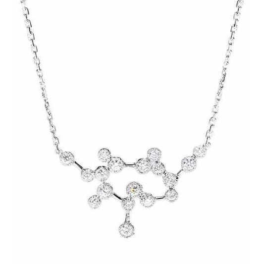 Sparkling Brilliant Cut Real 3 Ct Diamonds Ladies Necklace White Gold