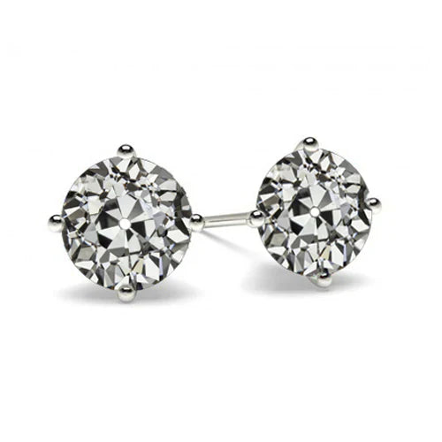 Authentic Fine Diamond Stud Earrings – main view