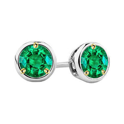 Colombian Emerald Gemstone Earring – GIA-Certified 1.50 ct 14K