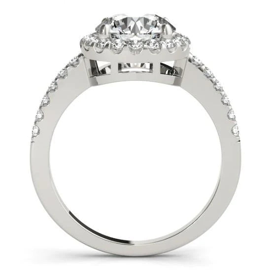 Sparkling Halo Round Natural Diamond Engagement Fancy Ring 2.50 Carat WG 