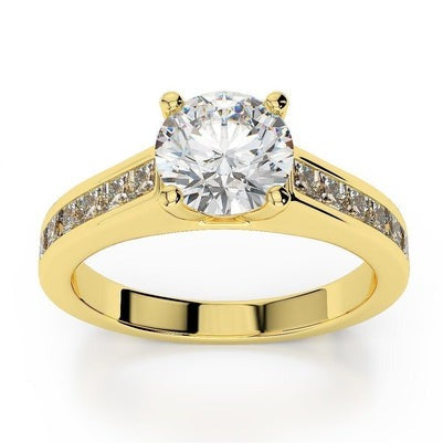 Sparkling Prong Set 3.25 Carats Genuine Diamonds Engagement Ring