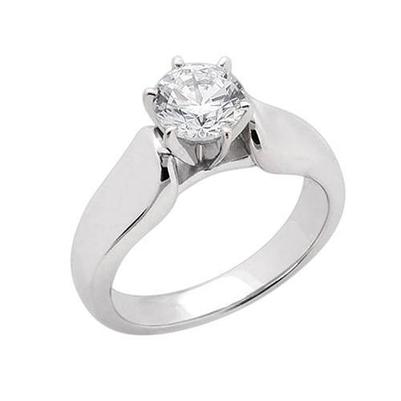 Sparkling Real Diamond 3 Carats Solitaire Engagement Ring