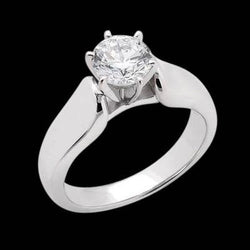 Sparkling Real Diamond 3 Carats Solitaire Engagement Ring