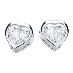 Sparkling Real Diamond Gold Stud Earrings 3 Carats Bezel Set Jewelry