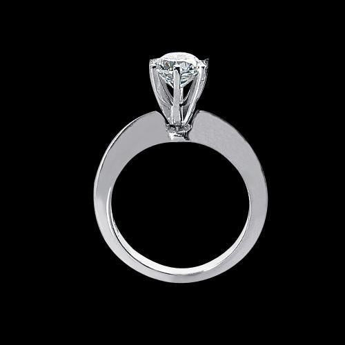 Sparkling Real Diamond Solitaire Ring 1.51 Carat Women Jewelry